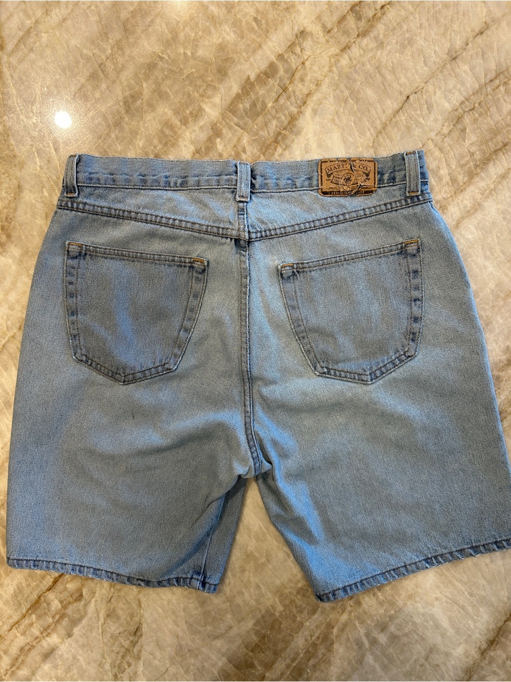 Maryk & Co Light Wash Jean Shorts Jorts Mens GUC Vintage Style (Size 34-36)